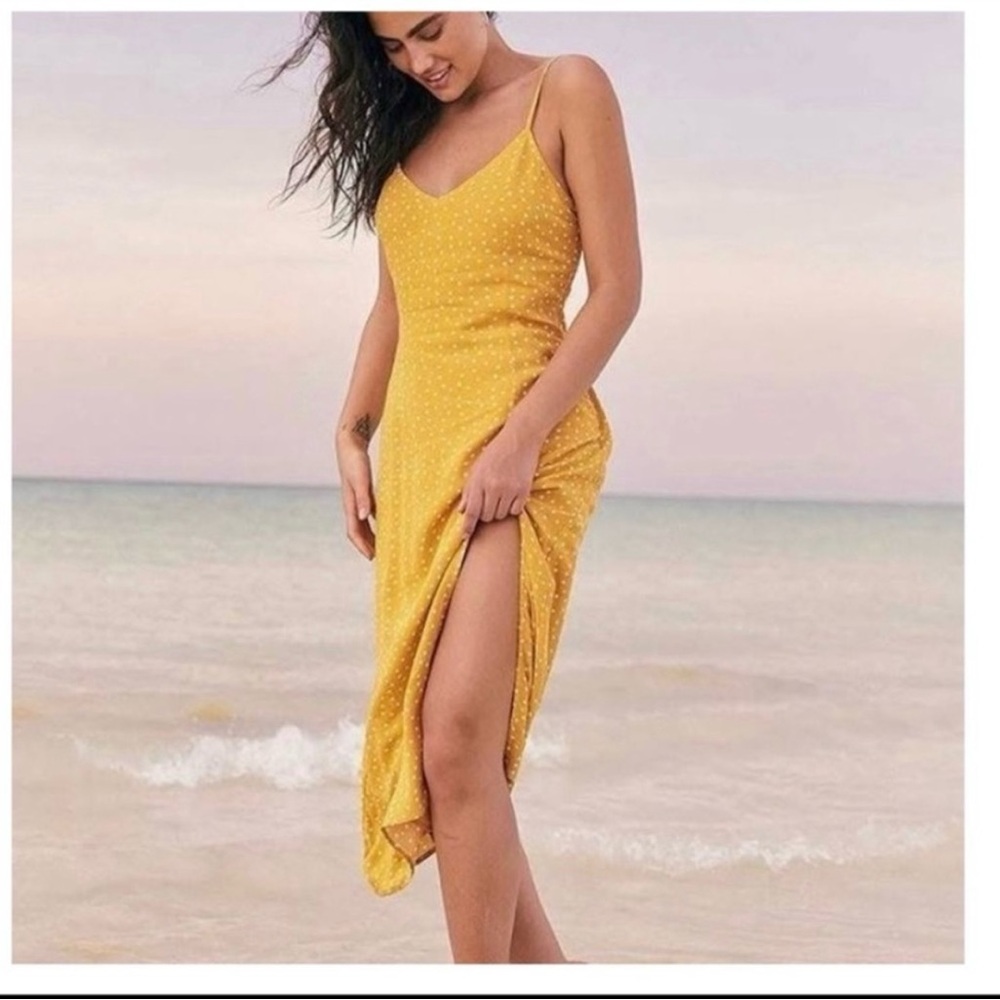 Abercrombie & Fitch Mustard Polka Dot Dress